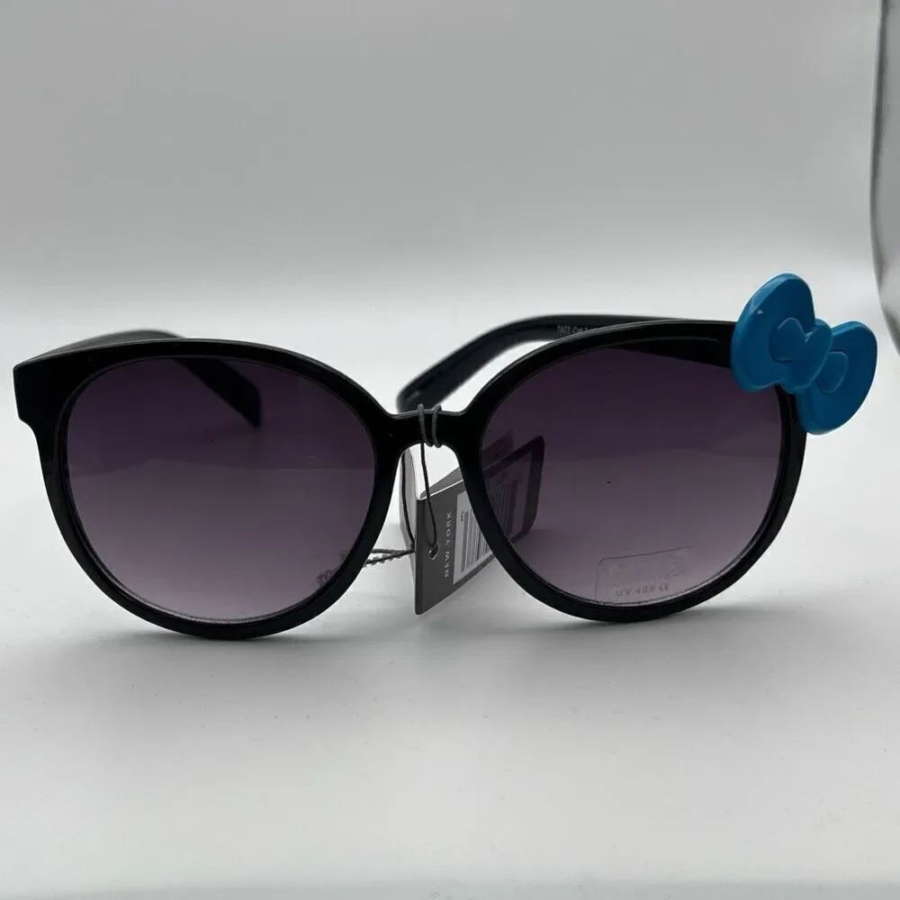 NYS Colllection Women’s Blue Ribbon 100 UV Protection Sunglasses Black NWT